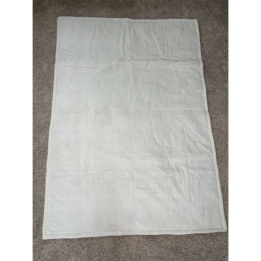 Vtg Teddy Bear Bearitudes Quilt Blanket Pastel Cottagecore Religious 42x58.5